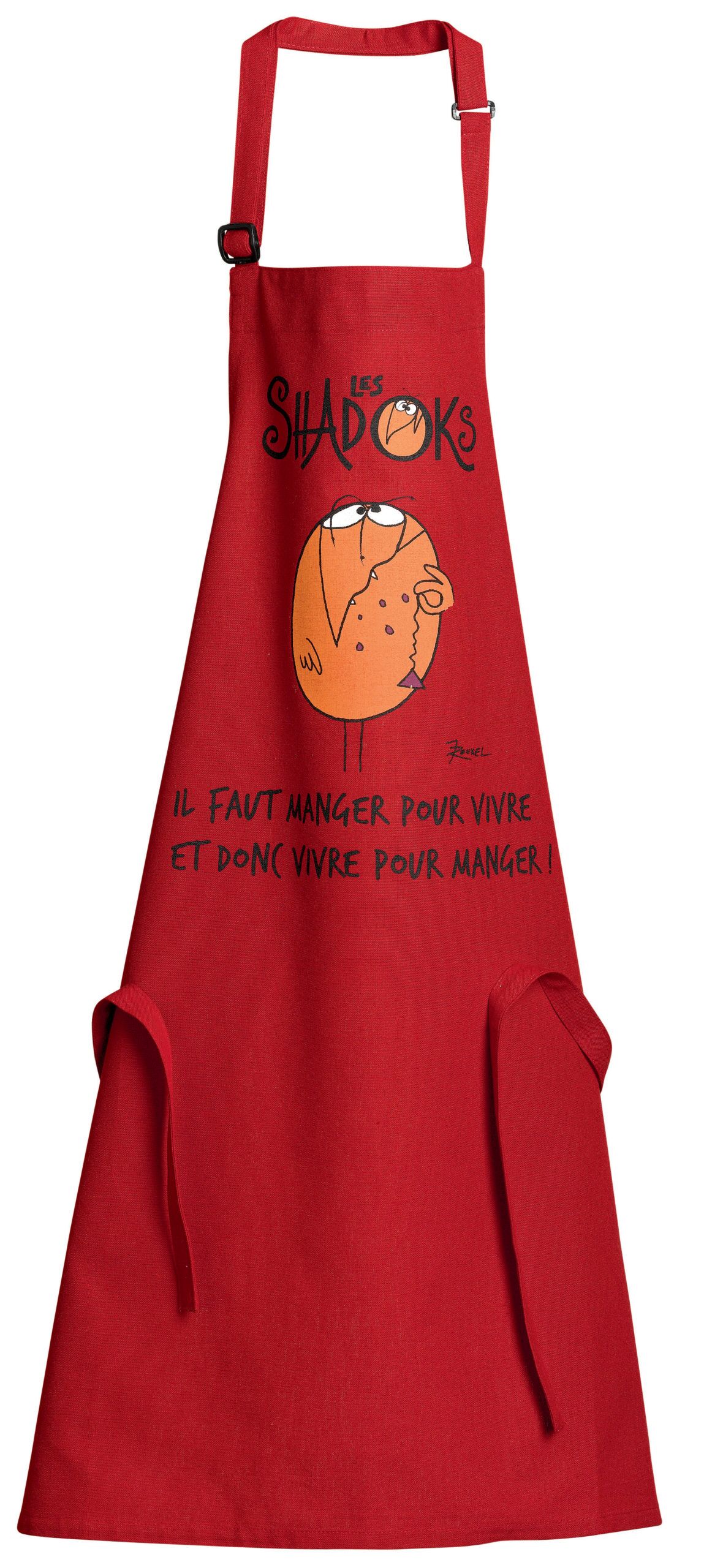 Tablier de cuisine Shadoks Glouton recyclé Rouge 72 x 90 La Vallée du blanc Tablier de cuisine Shadoks Glouton recyclé Rouge 72 x 90 Tabliers La Vallée du blanc