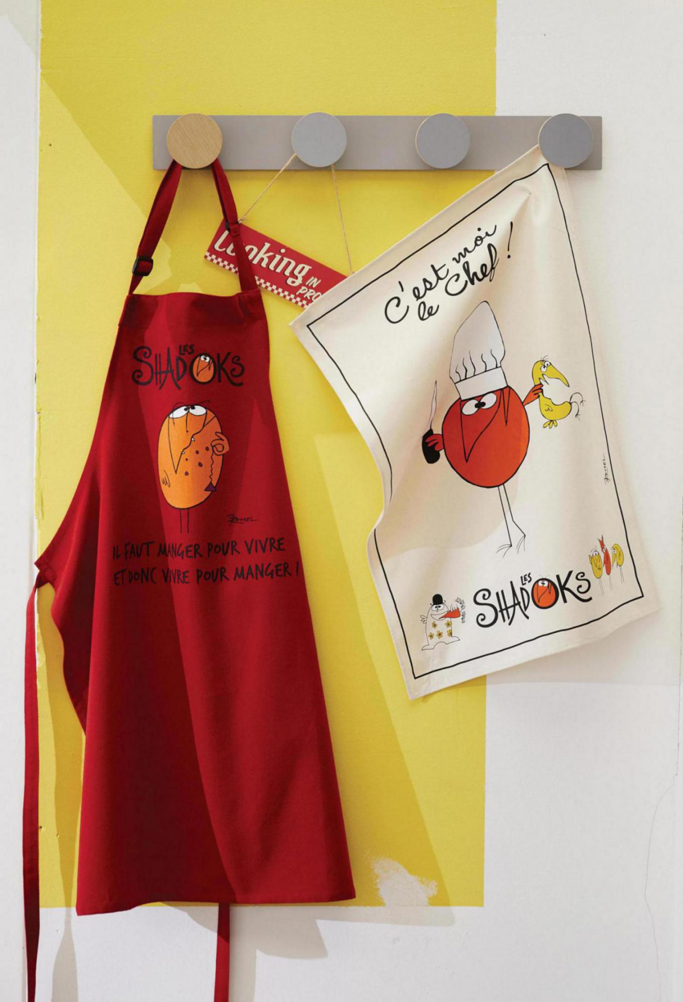 Tablier de cuisine Shadoks Glouton recyclé Rouge 72 x 90 La Vallée du blanc Tablier de cuisine Shadoks Glouton recyclé Rouge 72 x 90 Tabliers La Vallée du blanc