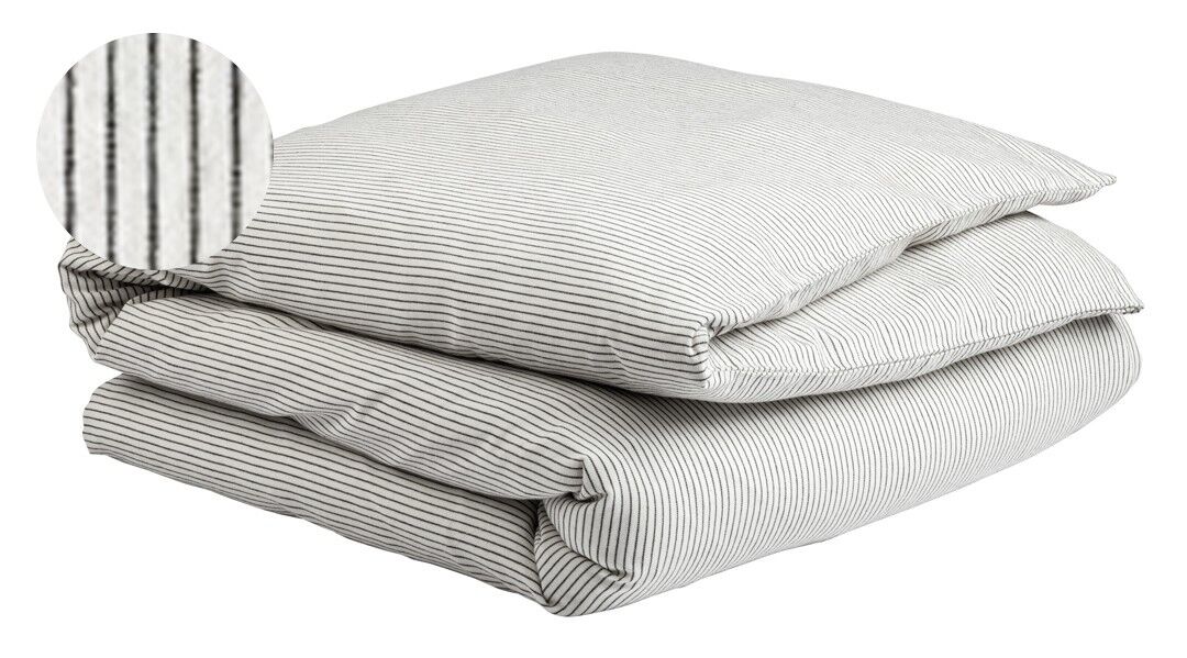 Housse de couette Léonie Caviar 200 x 140 La Vallée du blanc Housse de couette Léonie Caviar 200 x 140 Housses de couette La Vallée du blanc