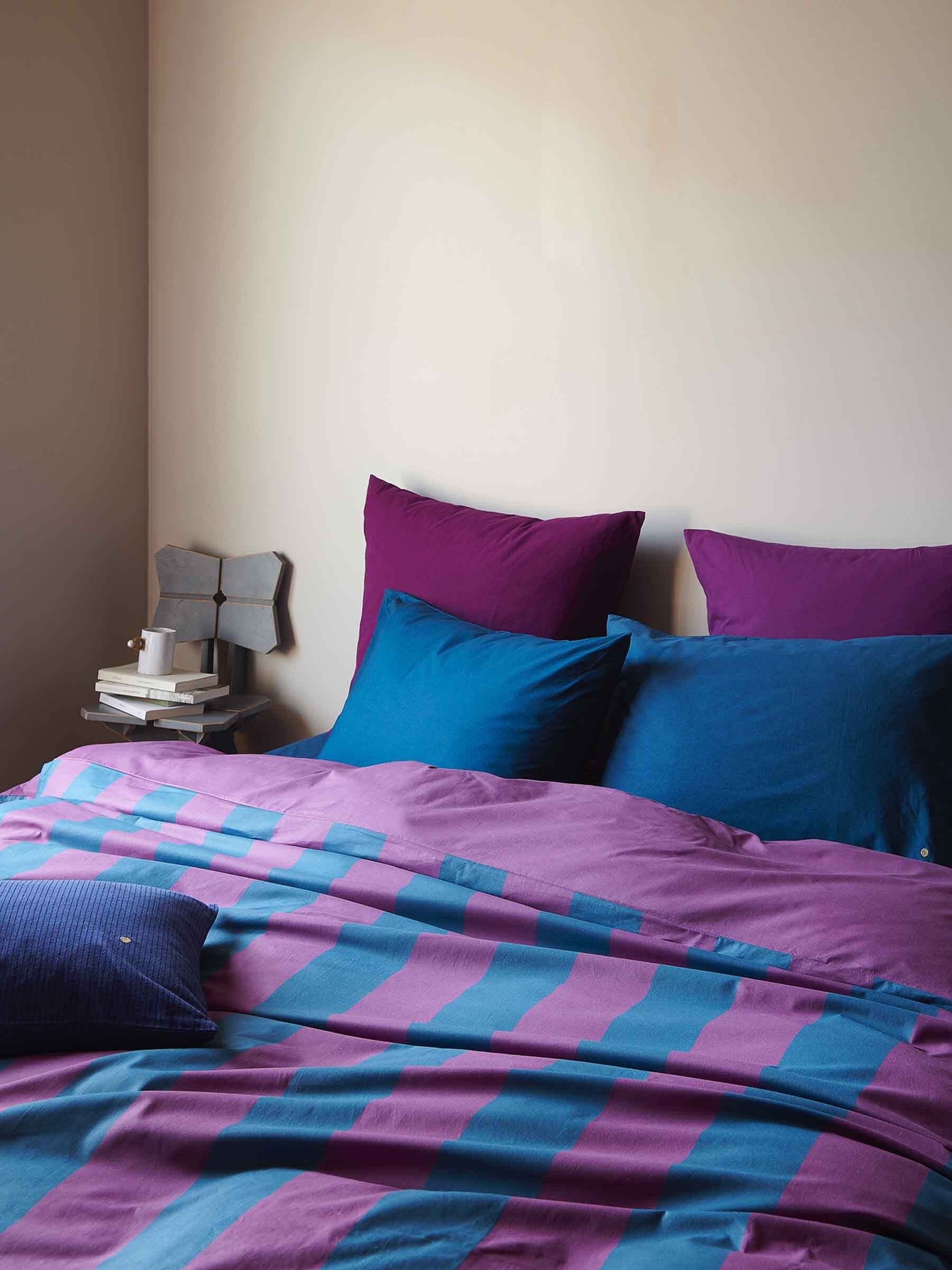 Housse de couette Malo Purple rain/Orage 200 x 140 La Vallée du blanc Housse de couette Malo Purple rain/Orage 200 x 140 Housses de couette La Vallée du blanc